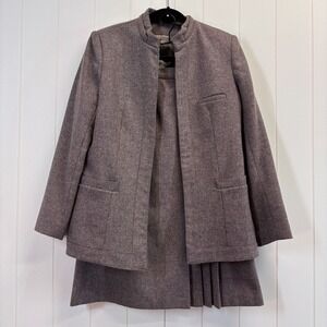 Vintage First Avenue Womens Academia Secretary Skirt Suit Size 10 Purple Career